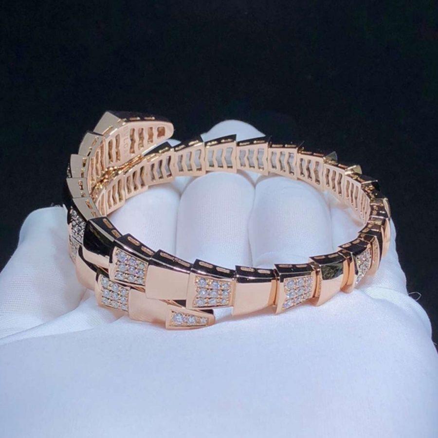 [Bloom]SERPENTI WIDE BRACELET PINK GOLD DIAMOND