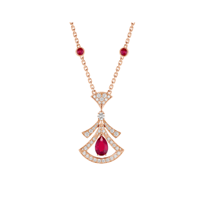 [Bloom]DREAM NECKLACE CARNELIAN DIAMOND PINK GOLD