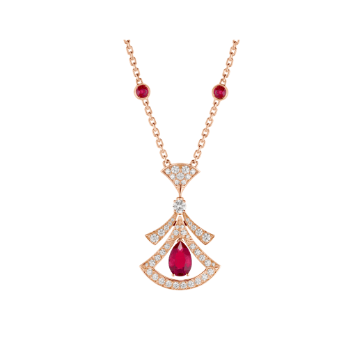 [Bloom]DREAM NECKLACE CARNELIAN DIAMOND PINK GOLD