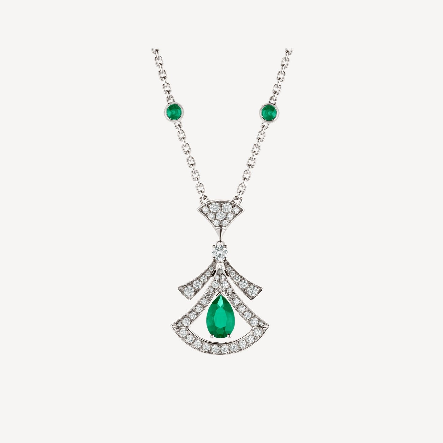 [Bloom]DREAM NECKLACE MALACHITE DIAMOND SILVER