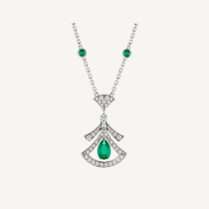 [Bloom]DREAM NECKLACE MALACHITE DIAMOND SILVER