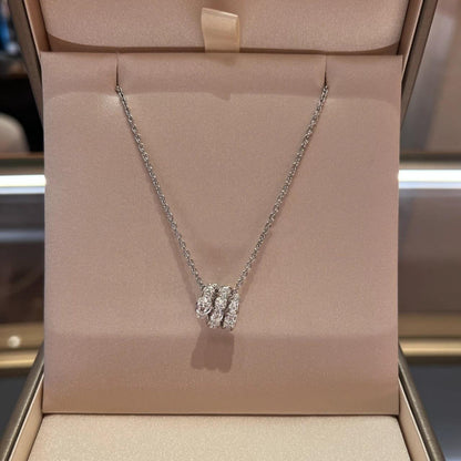 [Bloom]SERPENTI  NECKLACE DOUBLE RING DIAMOND