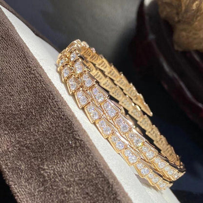 [Bloom]SERPENTI BRACELET GOLD DIAMOND DOUBLE ROW