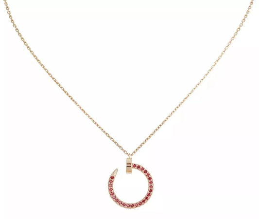 [Bloom]JUSTE NECKLACE GOLD RED DIAMONDS