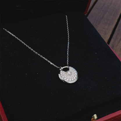 [Bloom]AMULETTE SILVER FULL DIAMOND NECKLACE