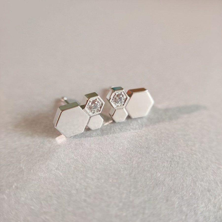 [Bloom]BEE LOVE SILVER DIAMOND EARRINGS