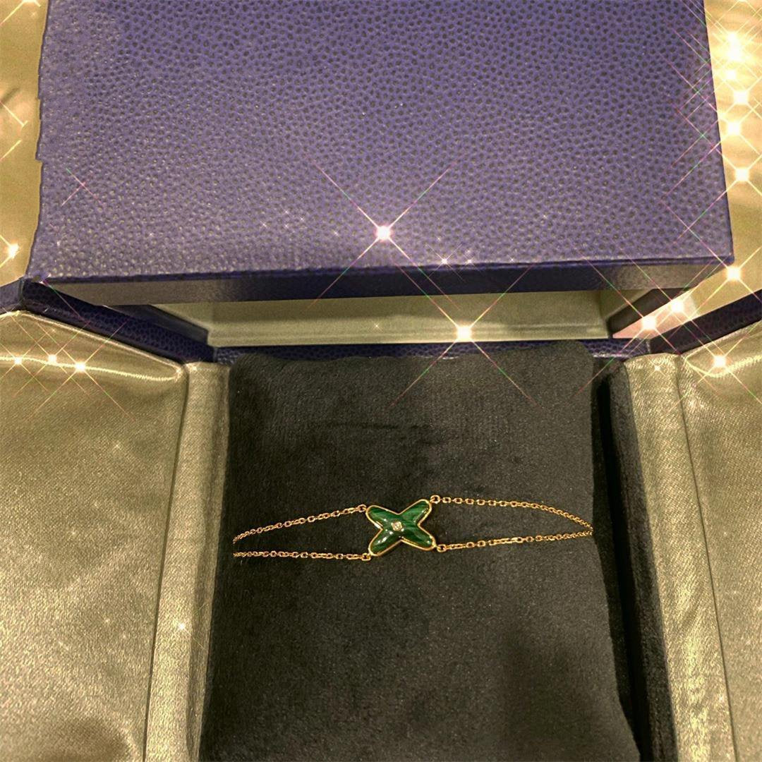 [Bloom]JEUX BRACELET MALACHITE PINK GOLD 1 DIAMOND