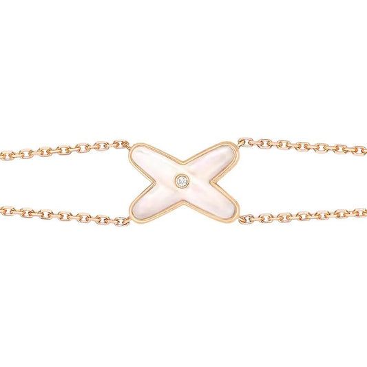 [Bloom]JEUX BRACELET WHITE MOP PINK GOLD 1 DIAMOND