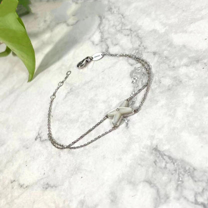 [Bloom]JEUX BRACELET WHITE MOP SILVER 1 DIAMOND