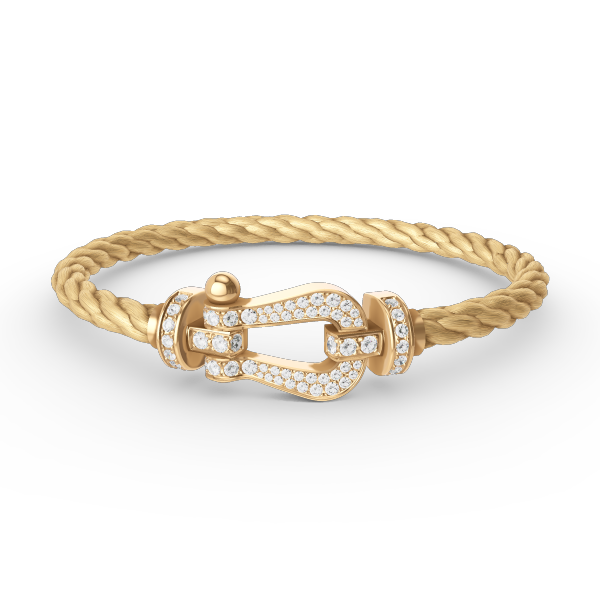 [Bloom]FORCE LARGE HORSESHOE FULL DIAMOND BRACELET GOLD