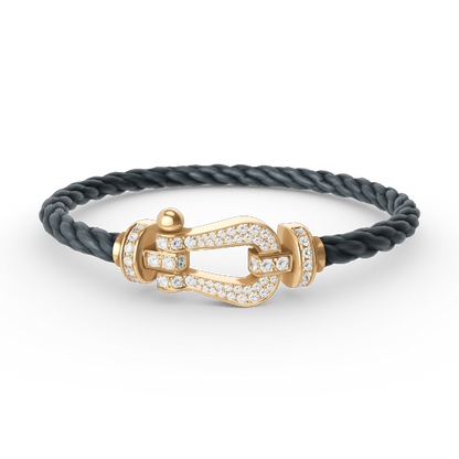 [Bloom]FORCE LARGE HORSESHOE FULL DIAMOND BRACELET GOLD