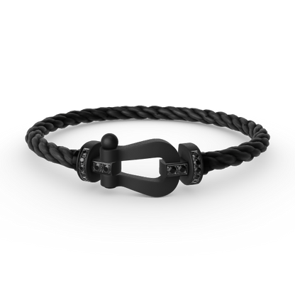 [Bloom]FORCE LARGE SERIES HORSESHOE BLACK SAMURAI BRACELET