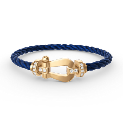 [Bloom]FORCE LARGE HORSESHOE HALF DIAMOND BRACELET GOLD