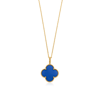 [Bloom]CLOVER 25MM NECKLACE TURQUOISE ROSE GOLD