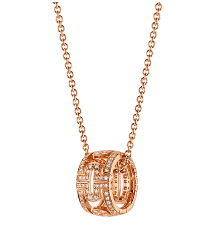 [Bloom]PARENTESI NECKLACE PINK GOLD DIAMOND