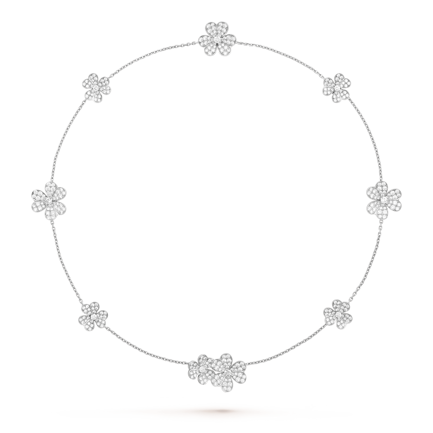 [Bloom]FRIVOLE SILVER 9 FLOWERS NECKLACE