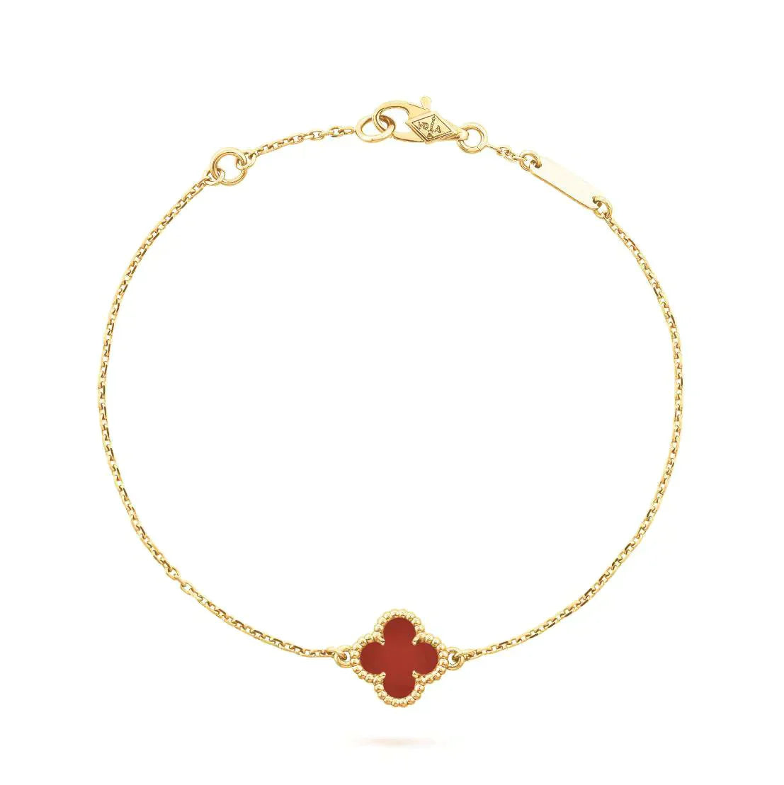 [Bloom]CLOVER  CARNELIAN SINGLE FLOWER BRACELET