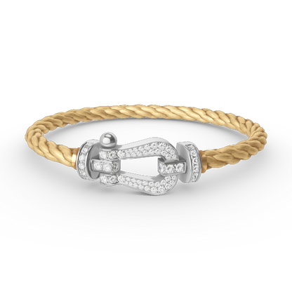 [Bloom]FORCE LARGE HORSESHOE FULL DIAMOND BRACELET SILVER