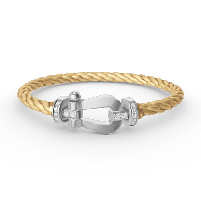 [Bloom]FORCE LARGE HORSESHOE HALF DIAMOND BRACELET SILVER