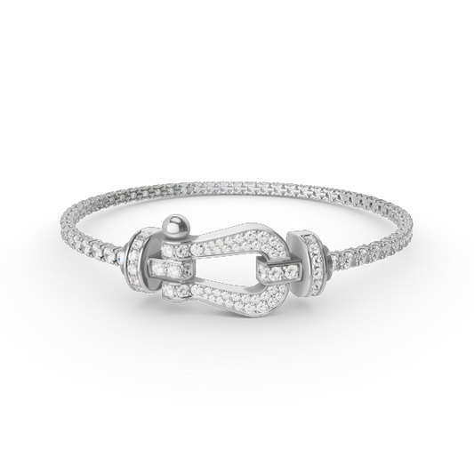 [Bloom]FORCE  LARGE HORSESHOE FULL DIAMOND TENNIS BRACELET